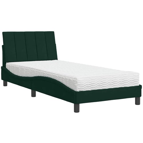 Krevet s madracem Hanko tamnozeleni 90x200 cm bar&amp;scaron;unasti Slike
