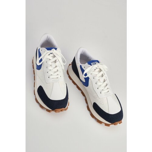 Marjin Men's Sneaker Thick Sole Lace Up Sports Shoes Edva White Slike