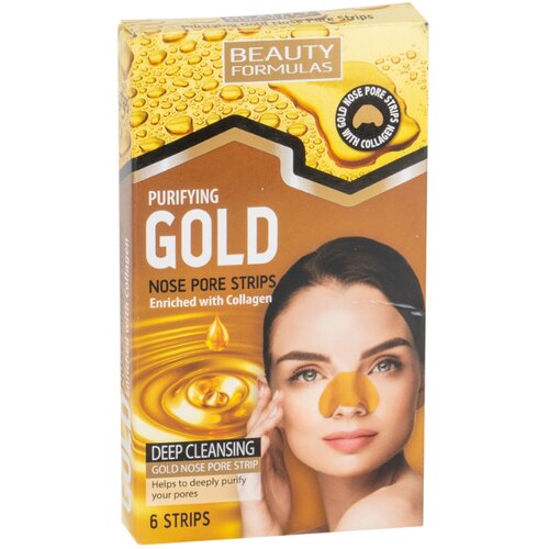 Beauty Formulas GOLD NOSE PORE Trakice za čišćenje pora i mitisera 6/1 Cene