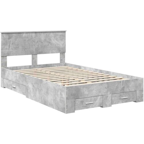  Okvir za krevet s uzglavljem Betonski sivi 135 x 190 cm Slike