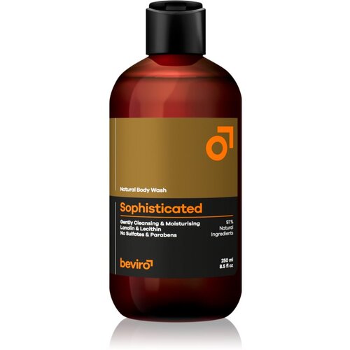 Beviro Natural Body Wash Sophisticated gel za tu&amp;scaron;iranje za mu&amp;scaron;karce 250 ml Slike