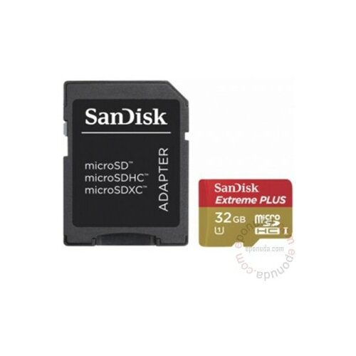 Sandisk SDHC 32GB Micro Extreme Plus UHS-1 80MB/s memorijska kartica Slike