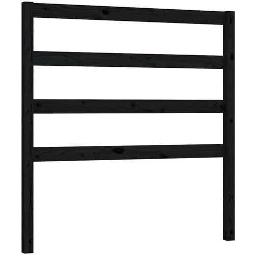 Maison Chic posteljno vzglavje - vzglavna omarica - nočna omarica črno 95x4x100 cm trdna borovina, (21705539) Slike
