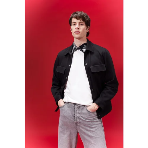 Defacto Regular Fit Polo Neck Shirt Jacket