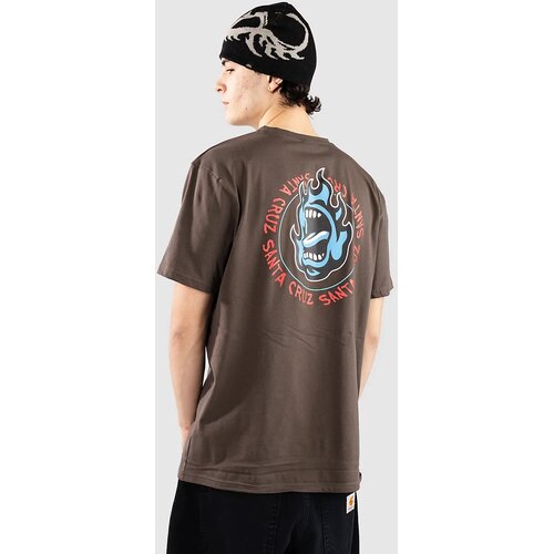 Santa Cruz BT Ringed Screaming Flame T-shirt washed black Cene