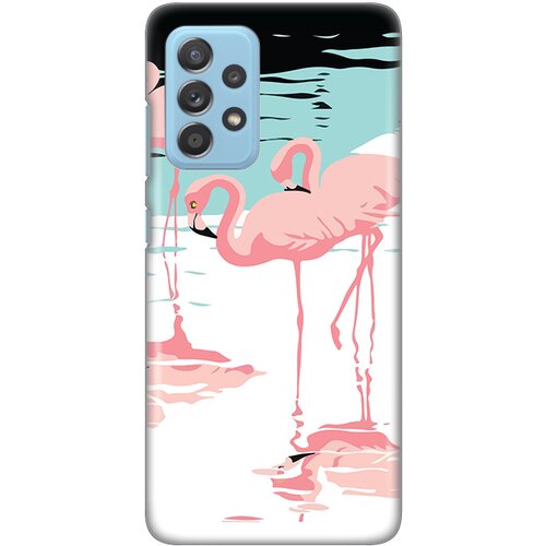 maska silikonska print za samsung A525F/A526B/A528B galaxy A52 4G/A52 5G/A52s 5G pink flamingos Slike