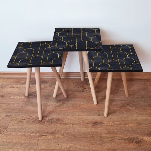 Hanah home set klub stočića 3Shp399, 3 komada, Bela Cene