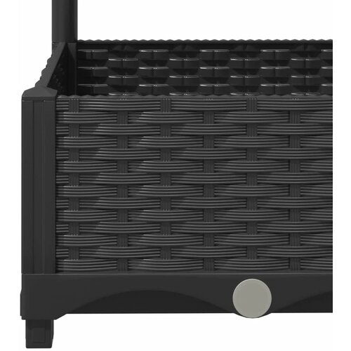  Vrtna sadilica s re&amp;scaron;etkom crna 120 x 120 x 121,5 cm PP Slike