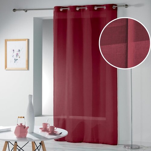 Douceur d int&amp;eacute;rieur Bordo rdeča prosojna zavesa 140x240 cm Telma &amp;ndash; Slike