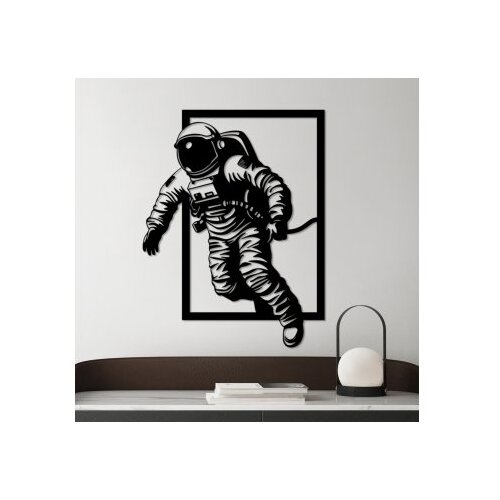 WALLXPERT Zidna dekoracija Out Space, 69 x 52 cm, Crna Cene