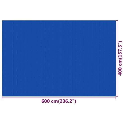 VidaXL Tepih za &amp;scaron;ator 400 x 600 cm plavi HDPE Slike