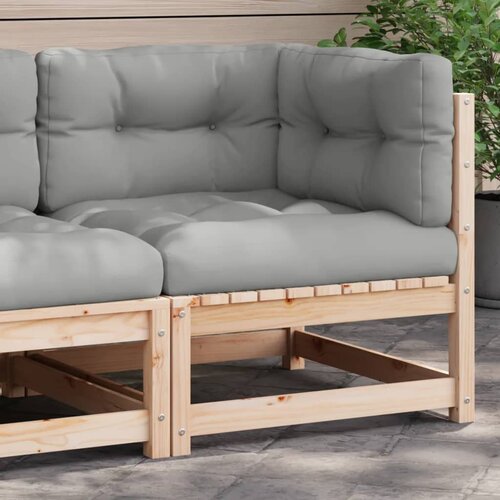 vidaXL Kutna vrtna sofa od masivne borovine s jastucima Cijene