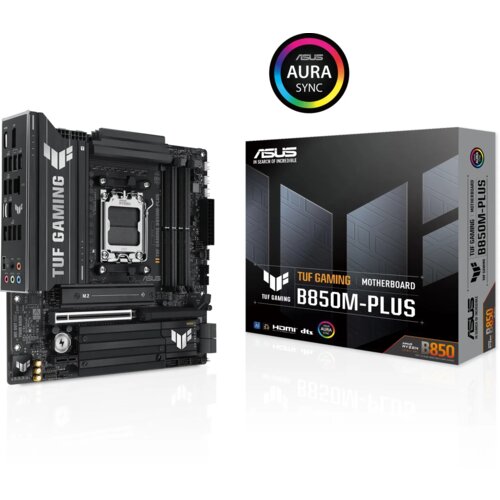 Asus TUF GAMING B850M-PLUS, DDR5, SATA3, USB3.2Gen2x2, DP, 2.5GbE, AM5 mATX Slike