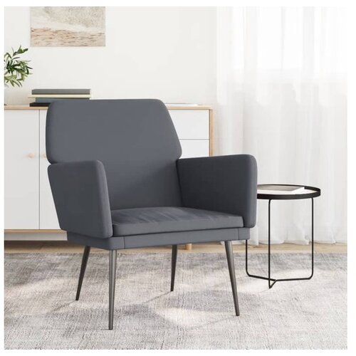  Fotelja tamnosiva 62 x 79 x 79 cm bar&scaron;unasta Cijene