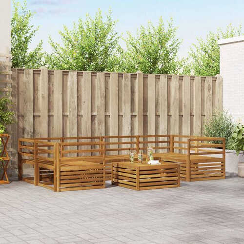  Set vanjskih sofa 7 kom. Prirodna Čvrsto drvo akacije Cene