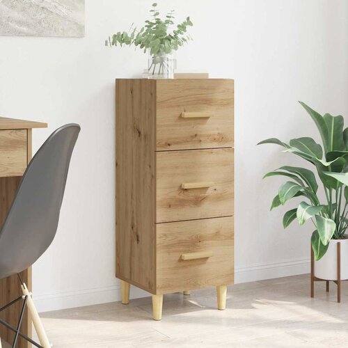 vidaXL Strani šal artisan hrast 34.5 x 34 x 90 cm Konstruiran les Cene