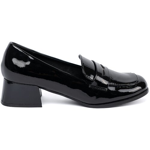 Shelvt Black loafers with heels Cene