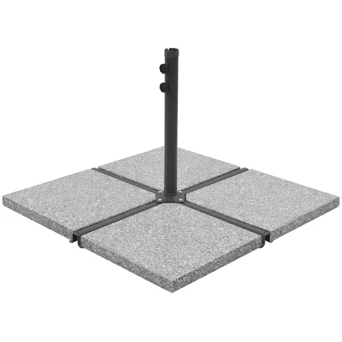  Utežna plošča za senčnik iz granita 25 kg kvadratna siva