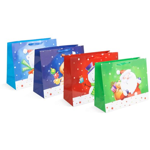 Family Christmas božična darilna vrečka - 406 x 160 x 330 mm - 12 kosov / paket Slike
