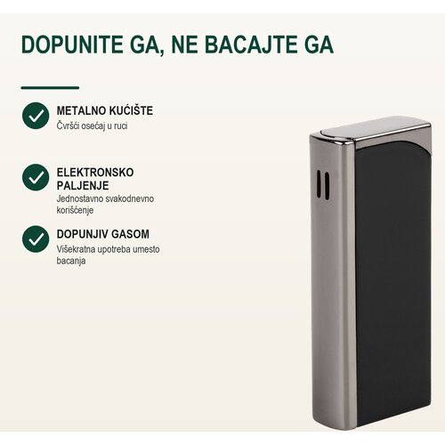 Army Metalni upaljač Viceroy, Crni Slike
