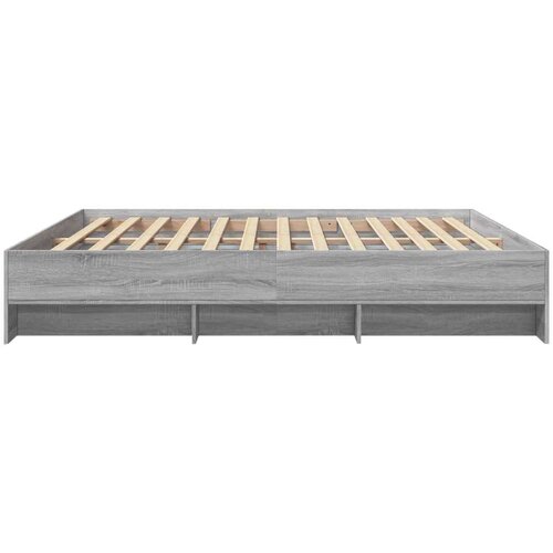 VidaXL Okvir za krevet boja hrasta 200x200 cm od konstruiranog drva Slike
