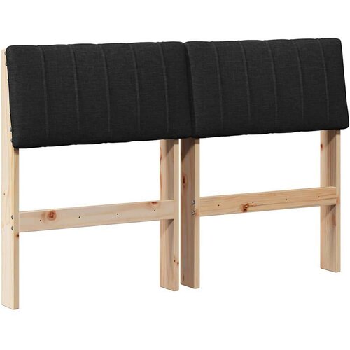 VidaXL tapecirani uzglavlje crna 120 cm čvrsto borovo drvo Slike