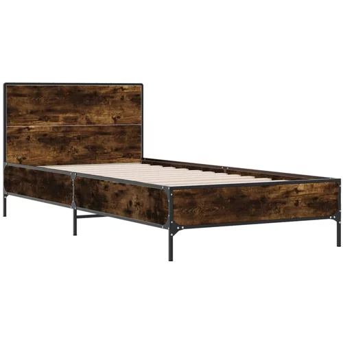 vidaXL Okvir za krevet boja hrasta 120x200cm konstruirano drvo i metal