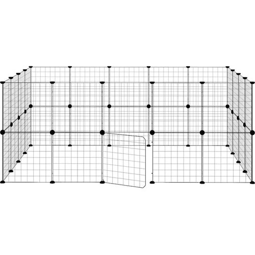  Kavez za ljubimce s 36 panela i vratima crni 35 x 35 cm čelični Slike