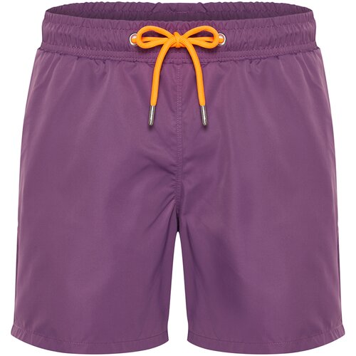 Trendyol Men's Dark Purple Basic Standard Size Marine Shorts Slike