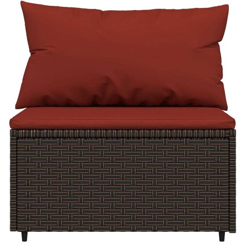  3-dijelna vrtna garnitura od poliratana s jastucima smeđa Cijene