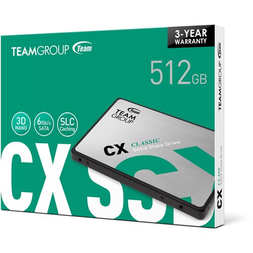 Team Group TeamGroup 2.5 512GB SSD SATA3 CX2 7mm 530/470 MB/s T253X6512G0C101 Slike