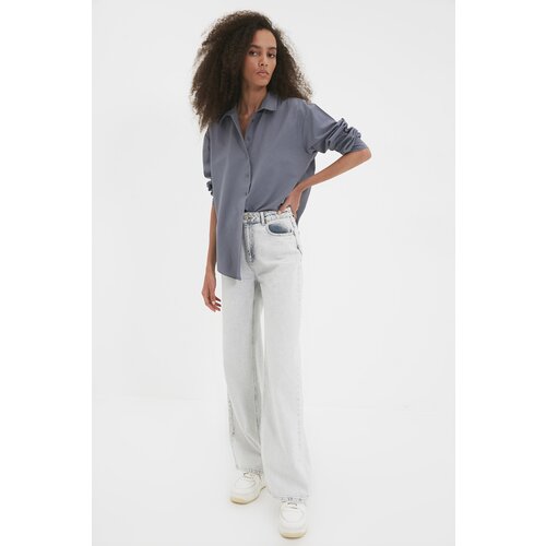 Trendyol Anthracite Loose Fit Shirt Cene