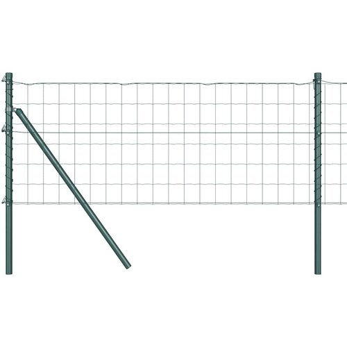 vidaXL Ogrodje s stebri Zelena 0.8 x 25 m Jeklo, (5000094337) Cene