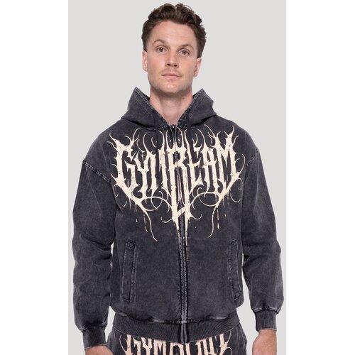 GymBeam abyss hoodie charcoal s Slike