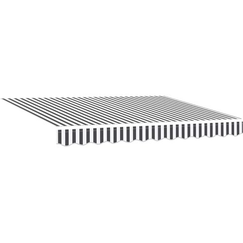 Tenda na uvlačenje antracit i bijela 3x2,5 m tkanina i aluminij Slike