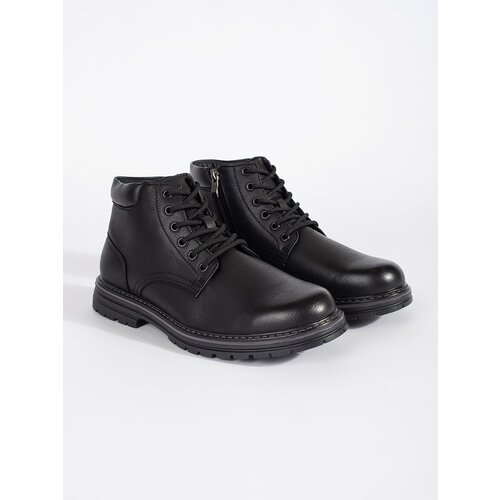 Shelvt Men&amp;#039;s black lace-up ankle boots Slike
