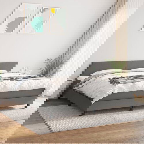 The Living Store Box spring postelja z vzmetnico temno siva 180x200 cm blago - Box Spring Postelja, (21438719) Slike