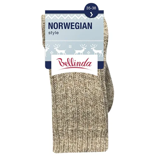 Bellinda NORWEGIAN STYLE SOCKS - Men's Norwegian Style Winter Socks - Grey