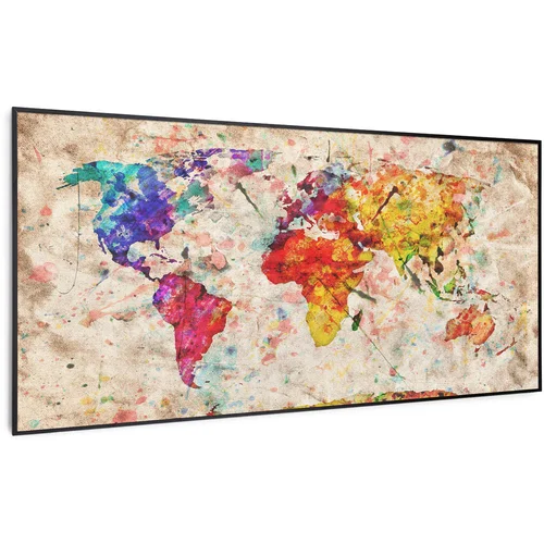 Klarstein Wonderwall Air Art Smart, infracrveni grijač, karta u boji, 120 x 60 cm, 700 W