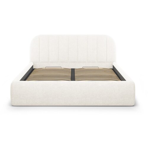 Windsor &amp;amp; Co Sofas Slonoko&amp;scaron;čena oblazinjena zakonska postelja s prostorom za shranjevanje z letvenim dnom 140x200 cm Juno &amp;ndash; Slike