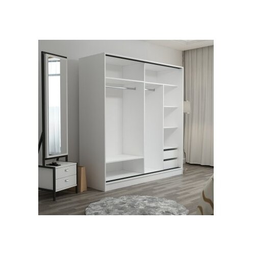 Hanah home Ormar Kale-3970, 180x210x52 cm, Sivo-Bijeli Cene
