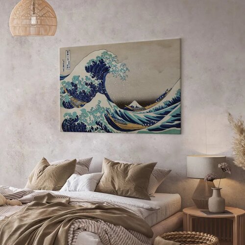  Slika - Hokusai Katsushika – The Great Wave off Kanagawa 120x80 Na talijanskom platnu Cene