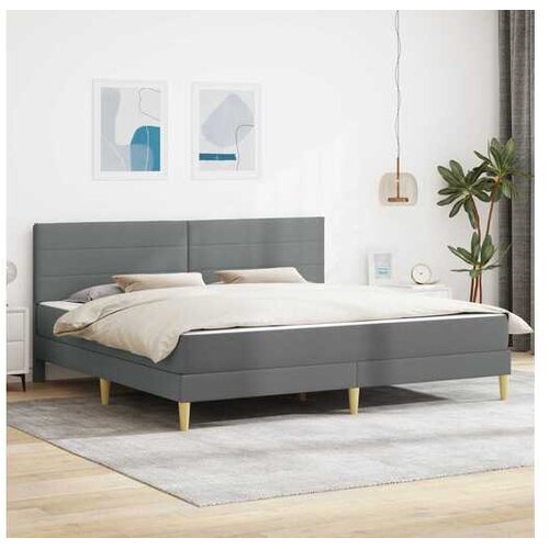 vidaXL Okvir kreveta s madracem Tamnosiva 180 x 200 cm Tkanina - Tamno siva 180 x 200 cm Cijene
