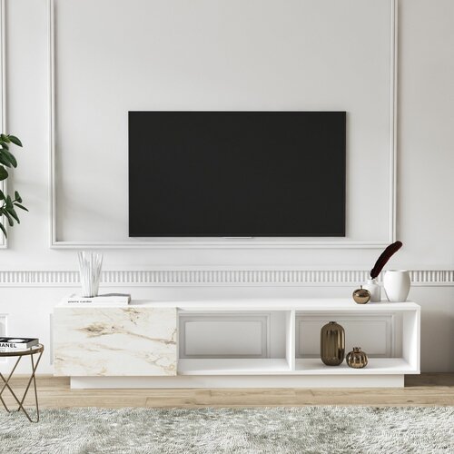 lepando - marble white tv stand Slike