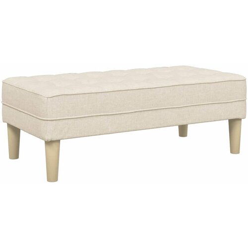  Klupa s jastukom Laneno platno 113 x 57 x 39 cm tkanina Slike