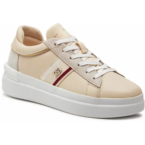 Tommy Hilfiger Superge Corp Webbing Court Sneaker FW0FW07387 Sugarcane AA8