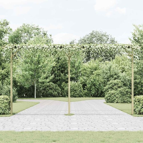  Vrtna pergola 410 x 40 x 203 cm drvena Slike