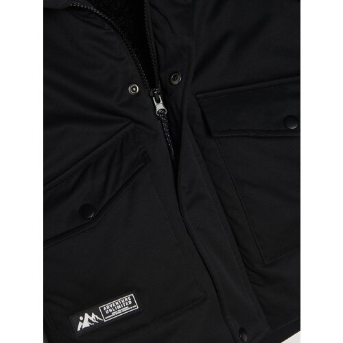 Sinsay Zimska jakna s kapuljačom i podstavom od krzna Slike