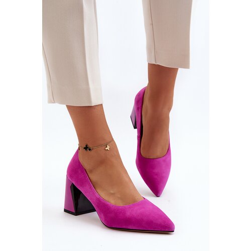 VINCEZA Suede Court Shoes with Stiletto Heel Fuchsia Alessyndra Cene