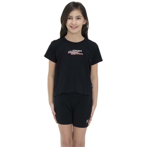 Leone 1947 Majice s kratkimi rokavi Girl T-Shirt Short Sleeves Super Color Črna Cene